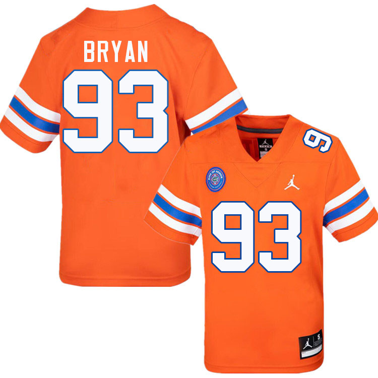 Taven Bryan Florida Jersey,Florida Gators #93 Taven Bryan Jersey Youth Uniforms-Throwback Orange